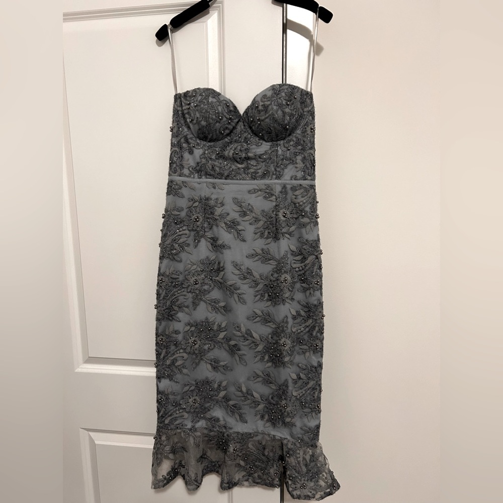 Blk Sheep Lace Overlay Lavender Dress